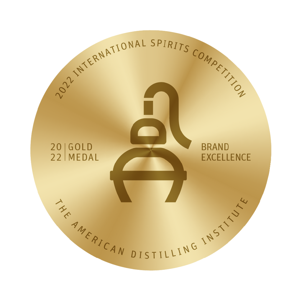 2022 Gold medal for branding excellence from The American Distilling Institute